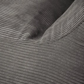 Fotoliu bean bag crem cu tapițerie din catifea reiată Lounge 100 – SLOWDOWN