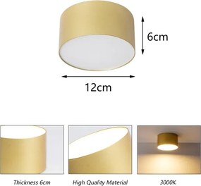 BRILAGI - Plafonieră LED pentru baie FORIS LED/14W/230V Ø 12 cm aurie IP4