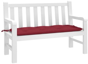 vidaXL Pernă bancă de grădină, roșu vin, 120x50x7 cm, textil oxford
