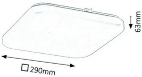 Plafoniera LED design slim modern Rob 29x29cm