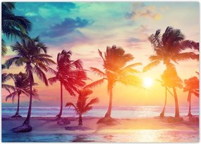 Tablou - Apus de soare tropical (70x50 cm)