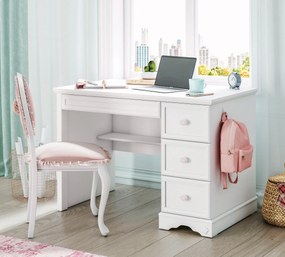Birou mic de studiu pentru camera fetelor Colectia Rustic White 108x75x62 cm