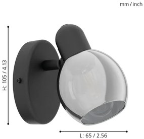 Eglo 98624 - Aplică perete spot POLLICA 1xE14/10W/230V