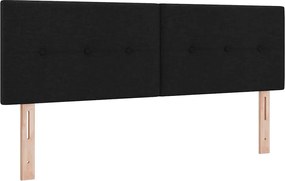 vidaXL Cap de pat cu înălțime ajustabilă Negru 144 cm țesătură