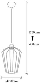 Lustră metalică Opviq lights Desponia, negru