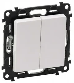 Intrerupator dublu alternativ, alb, 10A, IP20, Legrand Valena Life