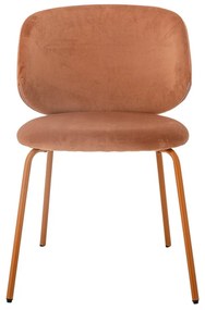 Scaune de dining portocalii 2 buc. din catifea Ponte – Bloomingville