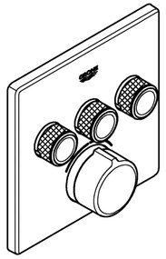 GROHE 29149000 - Placă de acoperire pentru baterie încastrată SMARTCONTROL 158 × 158 mm crom