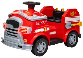 AIYAPLAY Mașină de pompieri, mașină electrică pentru copii, max. 3 km/h, sirenă, lampă de avertizare, unelte, pentru copii 3-5 ani | Aosom Romania