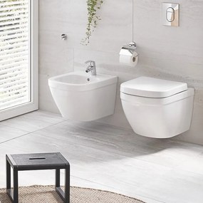 Set vas wc suspendat cu capac softclose si bideu Grohe Euro Ceramic Rimless Triple Vortex