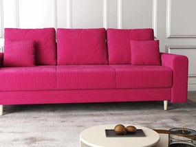 Canapea extensibilă dumonde cu ladă de depozitare si sezut confortabil din spuma high-density, Kronos Zoom Rosu 210x100 cm