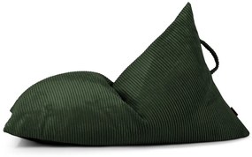 Fotoliu puf pentru copii verde cu tapițerie din catifea reiată Razzy – SLOWDOWN