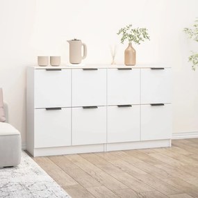 3115804 vidaXL Servante, 2 piese, alb, 60x30x70 cm, lemn prelucrat