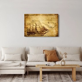 Tablou - Harta veche (90x60 cm)