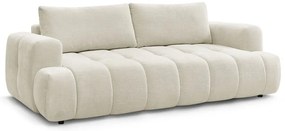 Canapea bej extensibilă/cu spațiu de depozitare 251 cm Fuji – Bobochic Paris