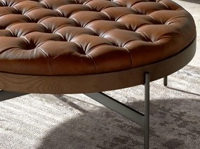 Masuta de cafea design LUX Dark Brown Leather