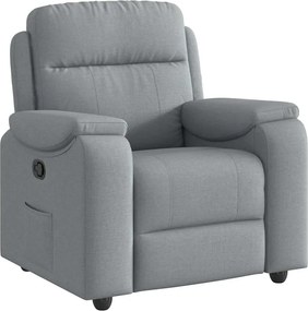 vidaXL Fotoliu rabatabil, gri deschis, material textil