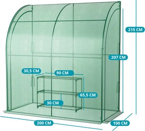 Seră 197 cm × 97 cm × 204 cm
