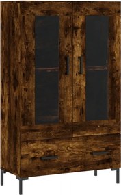vidaXL Dulap înalt, stejar afumat, 69,5x31x115 cm, lemn prelucrat
