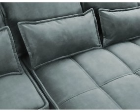 Colțar verde extensibil/cu spațiu de depozitare cu tapițerie din catifea (cu colț pe partea dreaptă/cu șezlong) Campo – ELTAP