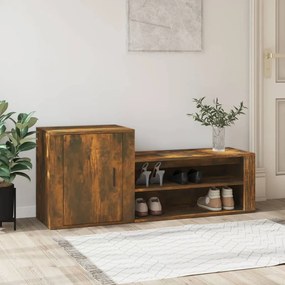 vidaXL Pantofar, stejar fumuriu, 130x35x54 cm, lemn compozit