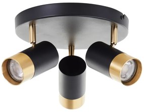 Brilliant - Spot LED VIGOLO 3xGU10/5W/230V negru/auriu