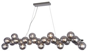 Lustra deosebita cu 25 de surse de lumina Dallas, crom/ fumuriu MYMOD547PL-25CH