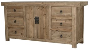 Bufet, natur, din lemn masiv reciclat, „Étable”