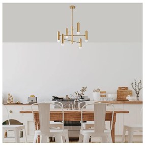 Lustră aurie cu abajur din metal Gharib – Opviq lights