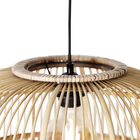 Lampă suspendată inteligentă din ratan 49 cm inclusiv Wifi G95 - Michelle