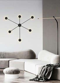 Aplica de perete LED design ambiental SHADOW M negru