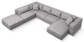 Colțar gri deschis (cu colț pe partea stângă /în formă de "U") Esther – Milo Casa