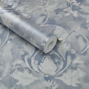 Tapet Ornamenta, Pewter Grey Luxury Damask, 1838 Wallcoverings, 5.3mp / rola