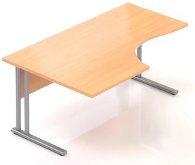Masa ergonomica Visio 160 x 100 cm, stanga, fag