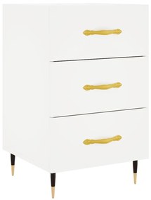 vidaXL Noptieră, alb, 40x40x66 cm, lemn compozit