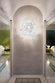 Plafoniera design floral realizata manual Hanami prisma
