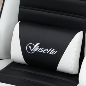 Vinsetto Fotoliu de gaming cu sprijin lombar, înălțime reglabilă, spătar reglabil, urechi de iepure și pernă pentru cap, negru | Aosom Romania