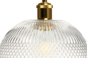 Lustra din sticla Neptun transparenta/gri, un bec