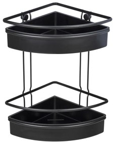 Raft de duș de colț Wenko Molinella, 30 x 22 cm, negru