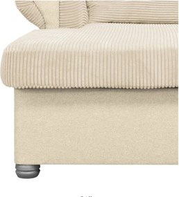 Șezlong bej cu tapițerie din catifea reiată Lord – Ropez