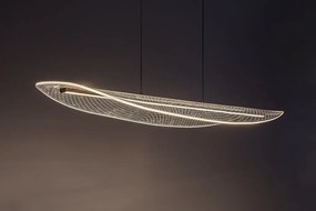 Lustra LED suspendata din metal auriu Zofrael L-94cm