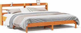 vidaXL Cadru de pat fără saltea, maro ceruit 180x200 cm lemn masiv pin