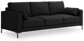 Canapea 3 locuri Jade cu tapiterie din tesatura structurala, negru