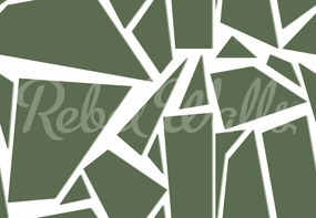 Fototapet, Bold Mosaic, Moss Green, Rebel Walls
