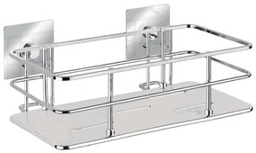 WENKO 23854800 - Poliță TURBO-LOC QUADRO ED., 24 x 14,5 cm, inox/crom lucios