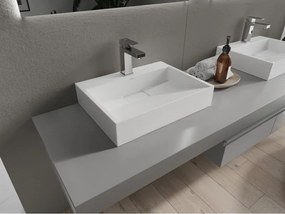 Mexen Ava chiuvetă pe blat din conglomerat 1/O 50 x 38 cm, albă - 23015001