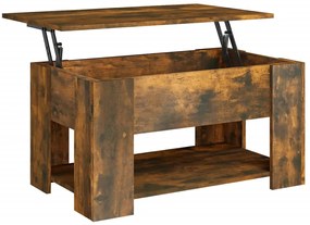 819275 vidaXL Măsuță de cafea, stejar fumuriu, 79x49x41 cm, lemn prelucrat