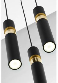 Lustră pe cablu Jupiter 2013 ALAS 3xGU10/10W/230V negru/auriu