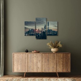 Tablou cu orașul în amurg (90x60 cm)