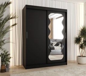 Dulap de haine 150 cm Spock (Negru). 1126077
